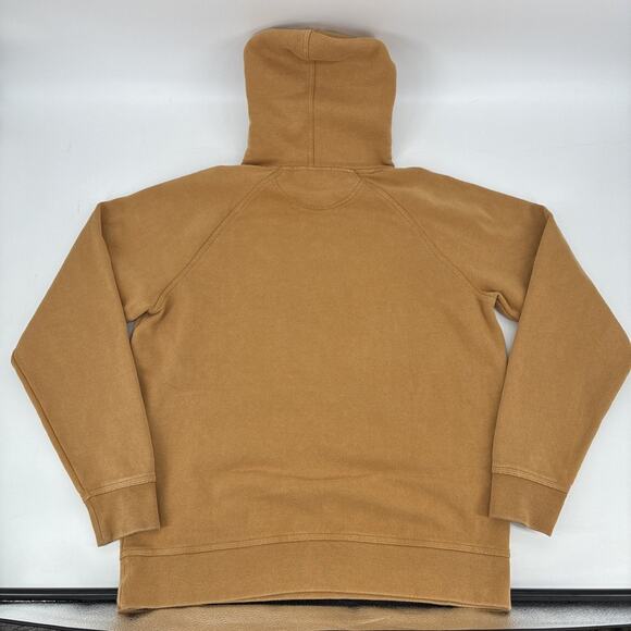 LL BEAN Sweatshirt Men Medium Brown Hoodie Pullover Patch Outdoors Hiking NWT - Picture 10 of 15